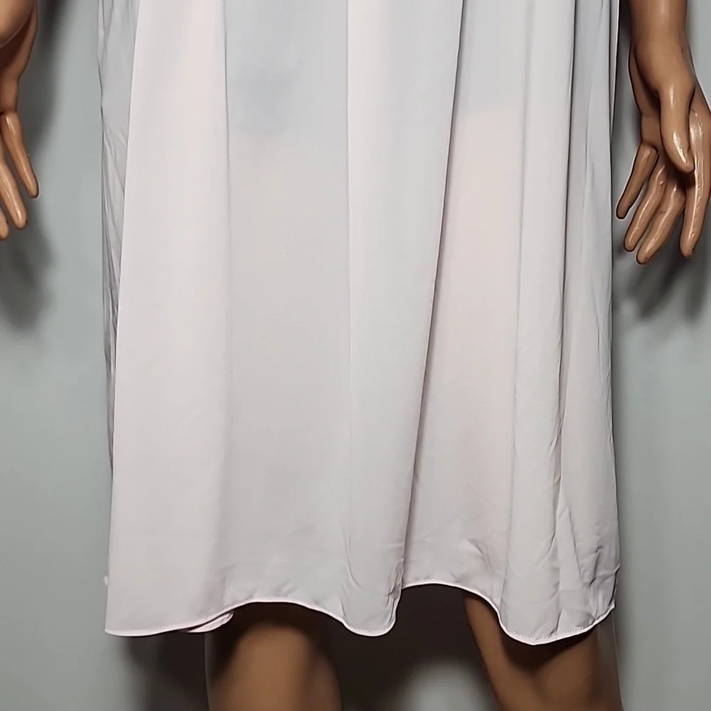 Miss Elaine‎ Women's Ruched Nylon Tricot Short Sleeve Nightgown Pink Size M